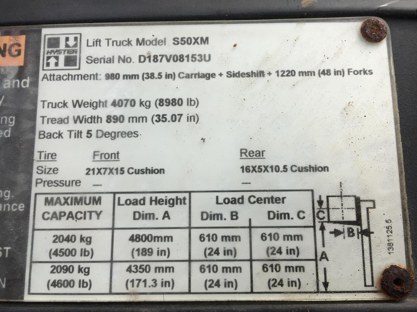 MONTACARGAS HYSTER S50XM